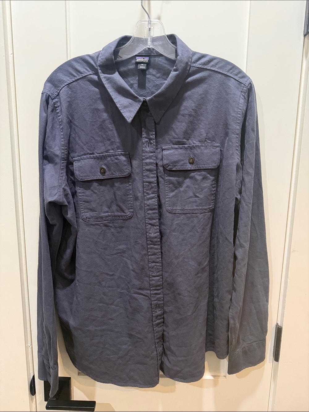 Patagonia Slate Blue Long-Sleeve Button Shirt XL